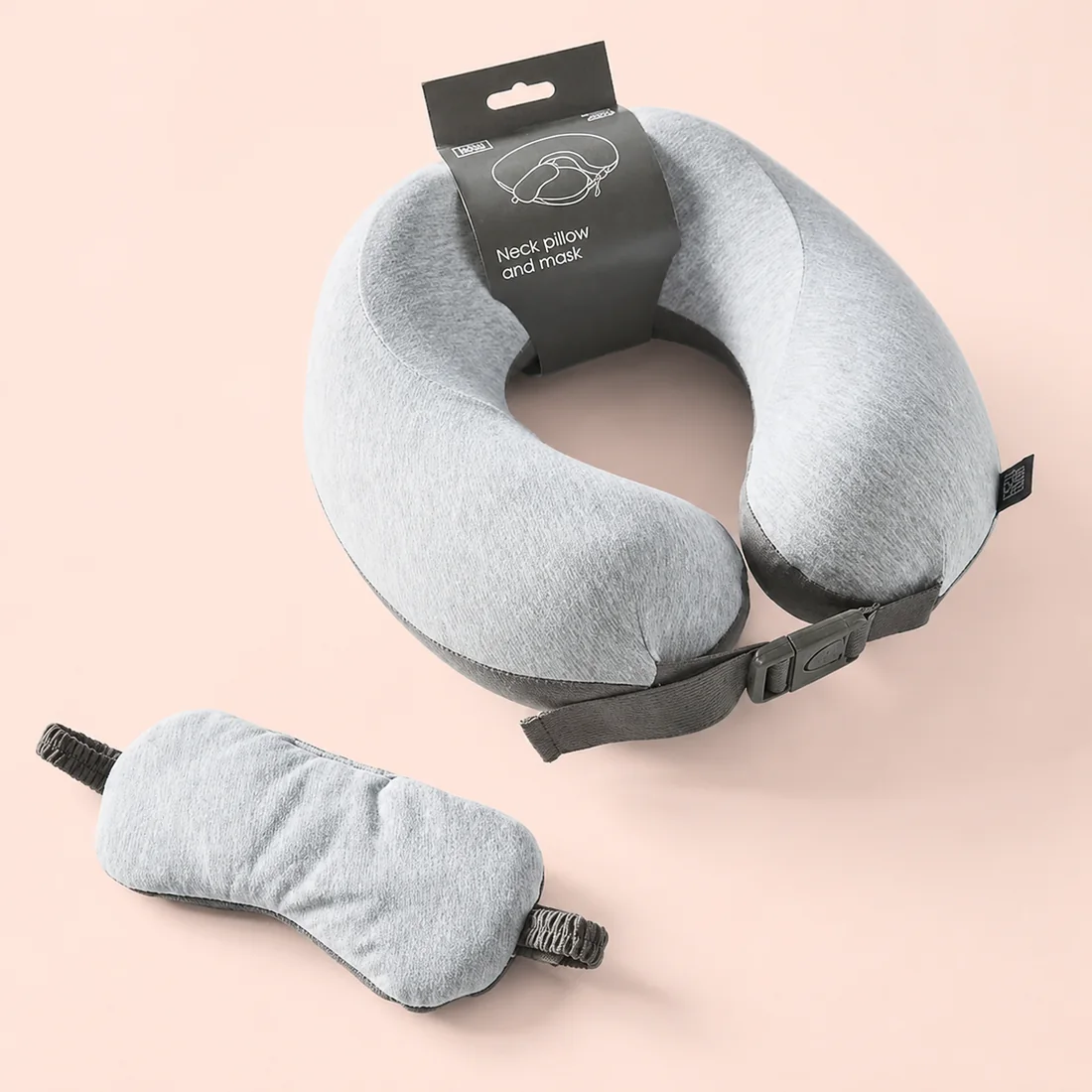 Travelling pillow and eye mask